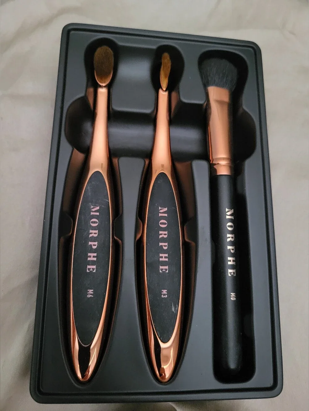 Morphe Rose Gold and Black Contour Brush Set